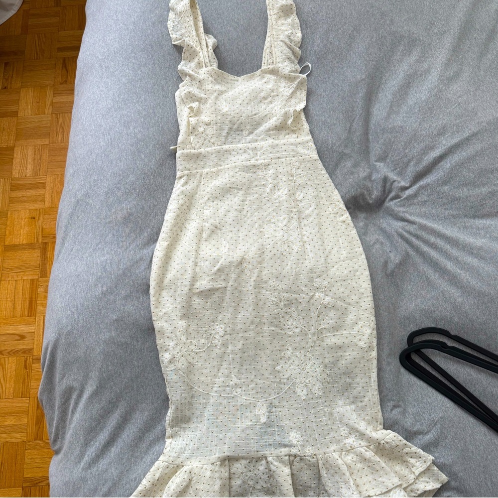 Runaway the Label Cream Midi Dress